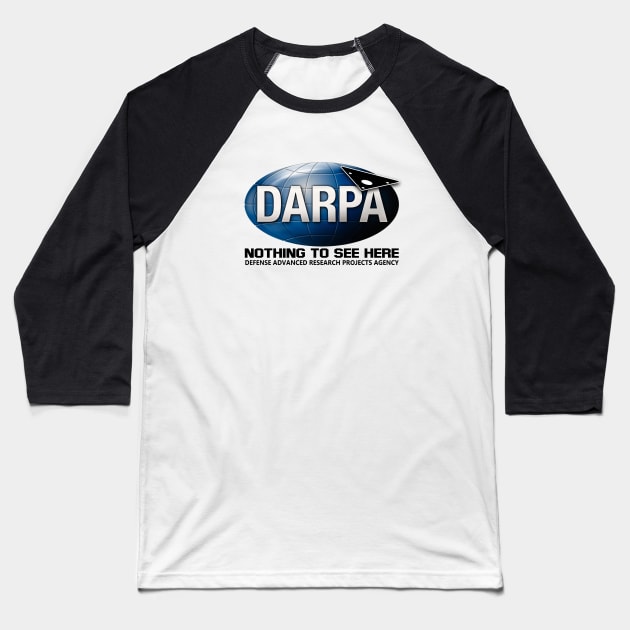 Darpa Nothing to see here T Baseball T-Shirt by justswampgas